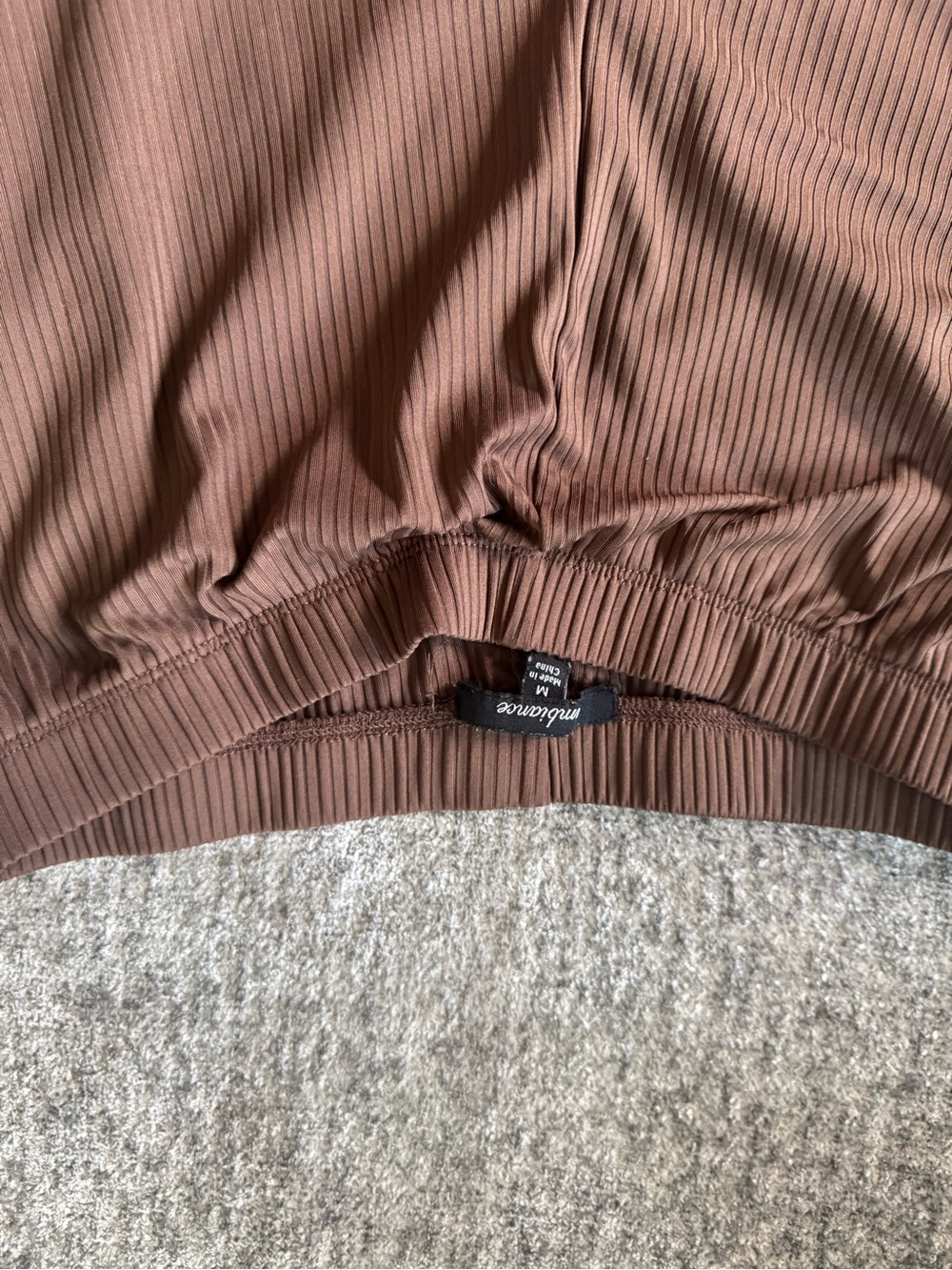 Ambiance Brown Ribbed Wide-Leg Leggings - Picture 3 of 3